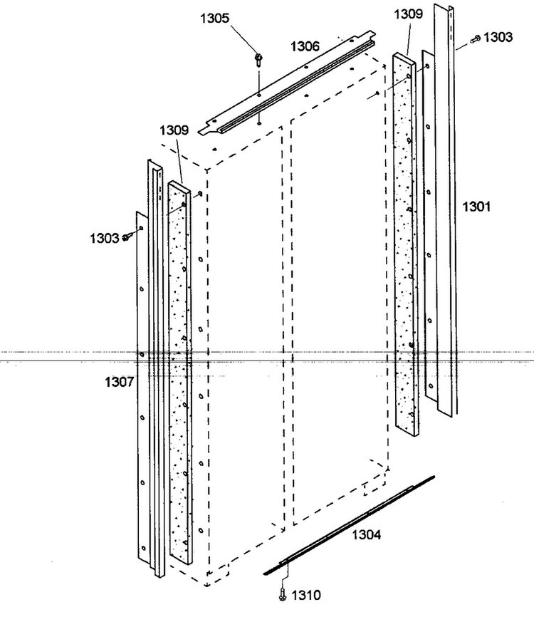 Trim Assy Diagram and Parts List for KBUIT4255E 01 Thermador Refrigerator