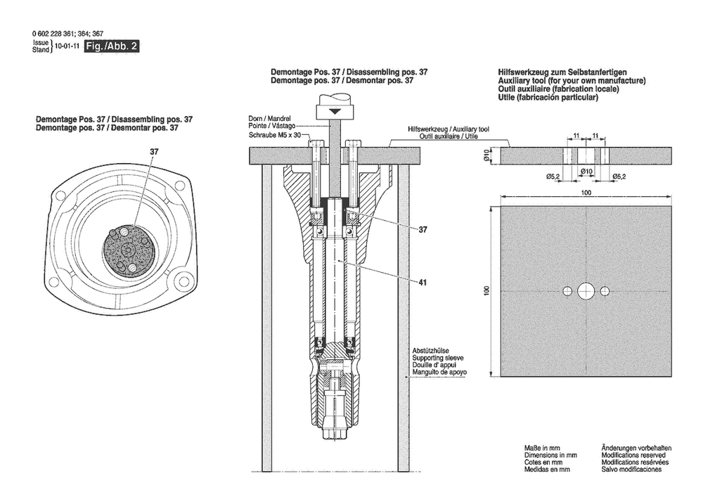Section 2 Diagram and Parts List for 0602228384  Bosch Sander Grinder