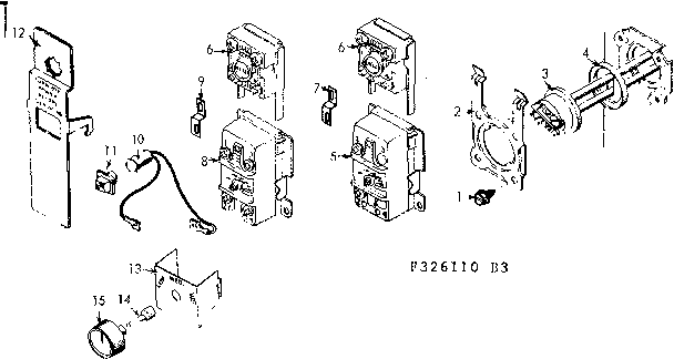 Element Group Diagram and Parts List for 153326310  Kenmore Water Heater