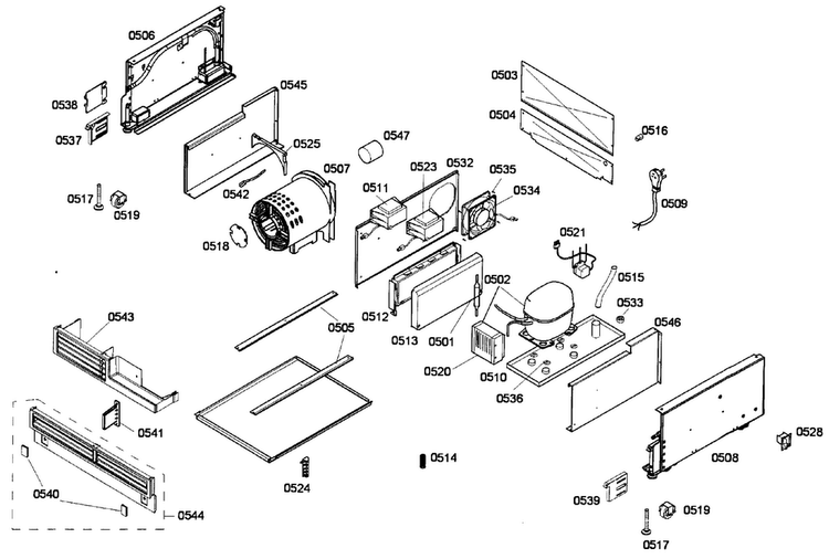 Compressor Diagram and Parts List for T24IR70NSP 33 Thermador Refrigerator