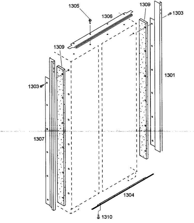 Door Trim Diagram and Parts List for KBUIT4855E01  Thermador Refrigerator