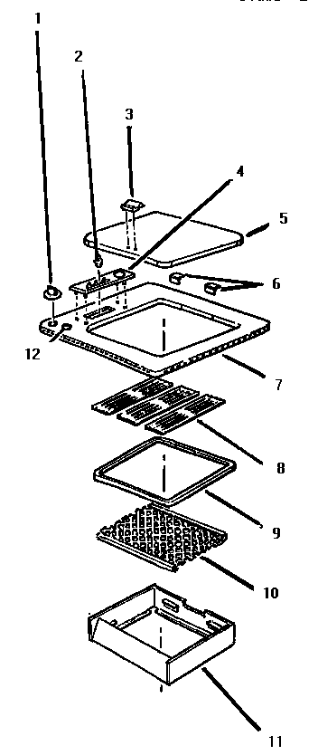 Section 1 Diagram and Parts List for CGB19  Thermador Grill