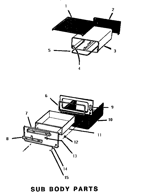 Body Parts And Heating Element Diagram and Parts List for WD24S  Thermador Warming Drawer