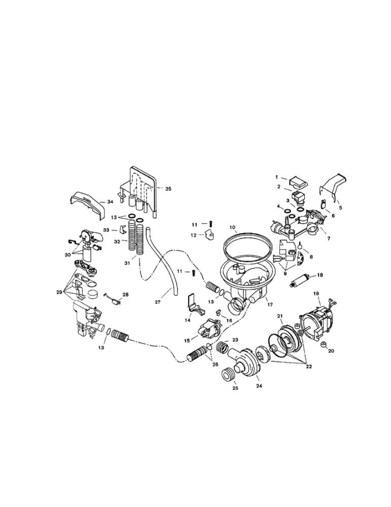 Component Assemblies Diagram and Parts List for SHV4803UC 06FD7712-7812,7905-7907 Bosch Dishwasher