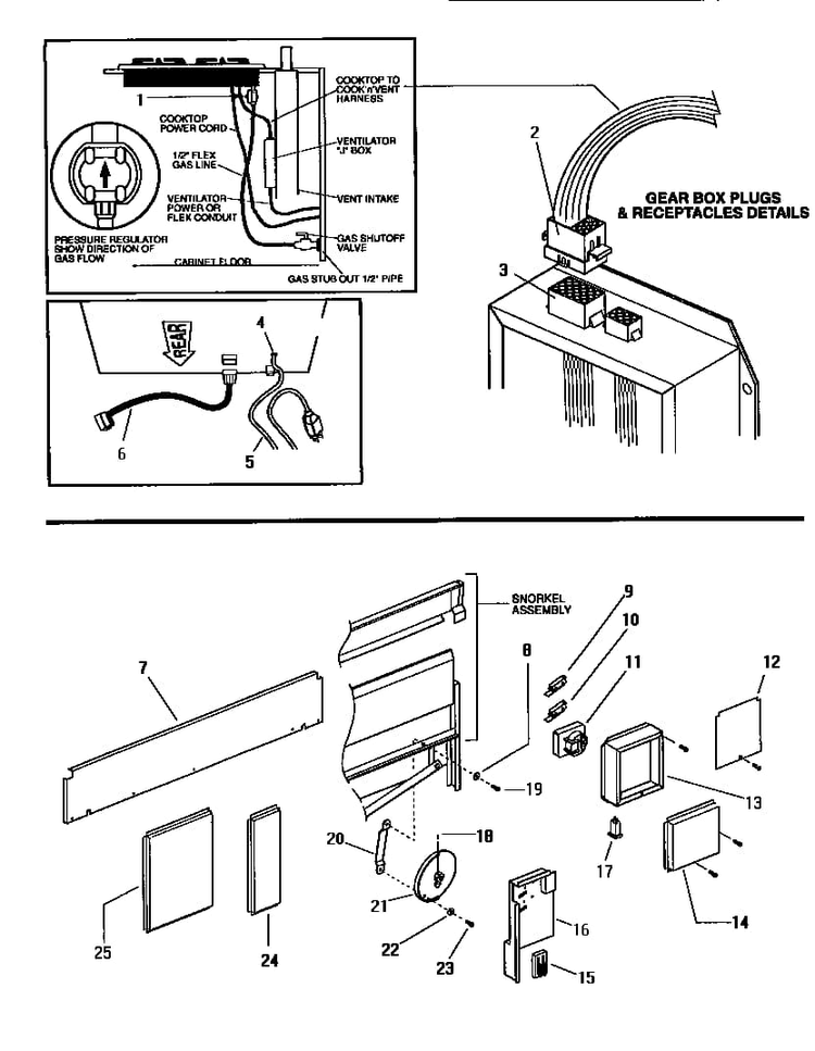 Section 10 Diagram and Parts List for SGNCV36GB  Thermador Cooktop