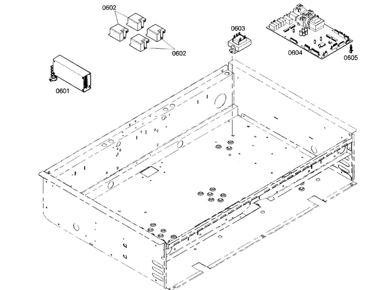 Pcb Control Panel Diagram and Parts List for PRD364EDHC02  Thermador Range