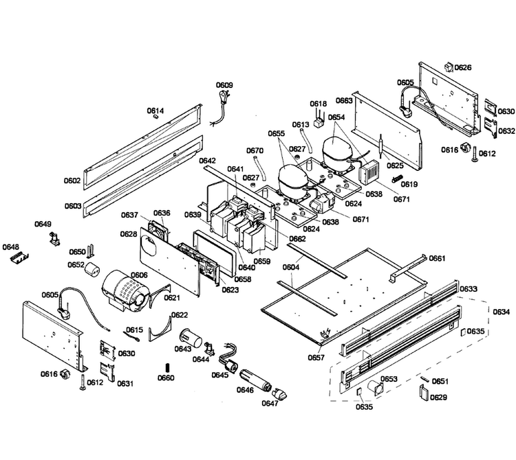 Compressors Diagram and Parts List for T36IT71FNS 01 Thermador Refrigerator