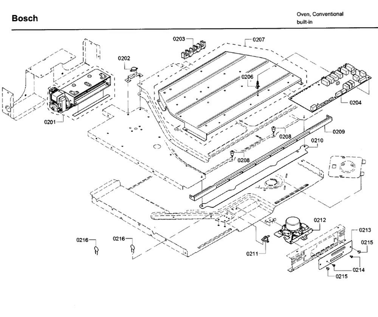 Latch Diagram and Parts List for HBL8461UC 02 Bosch Wall Oven