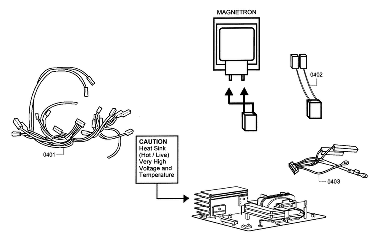 Wiring Diagram and Parts List for HMB5060 01 Bosch Microwave