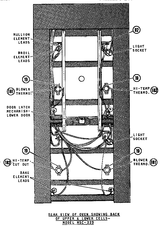 Wiring Diagram and Parts List for MSC229  Thermador Range