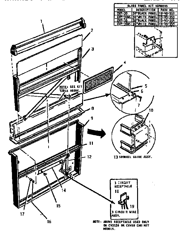 Section 3 Diagram and Parts List for GG3002  Thermador Cooktop