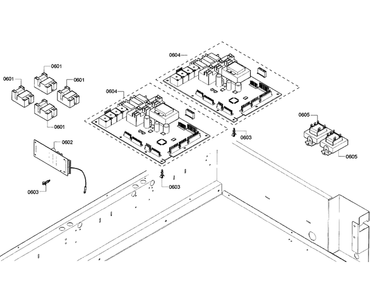 Pcb's Assy Diagram and Parts List for PRD484EEHU 01 Thermador Range