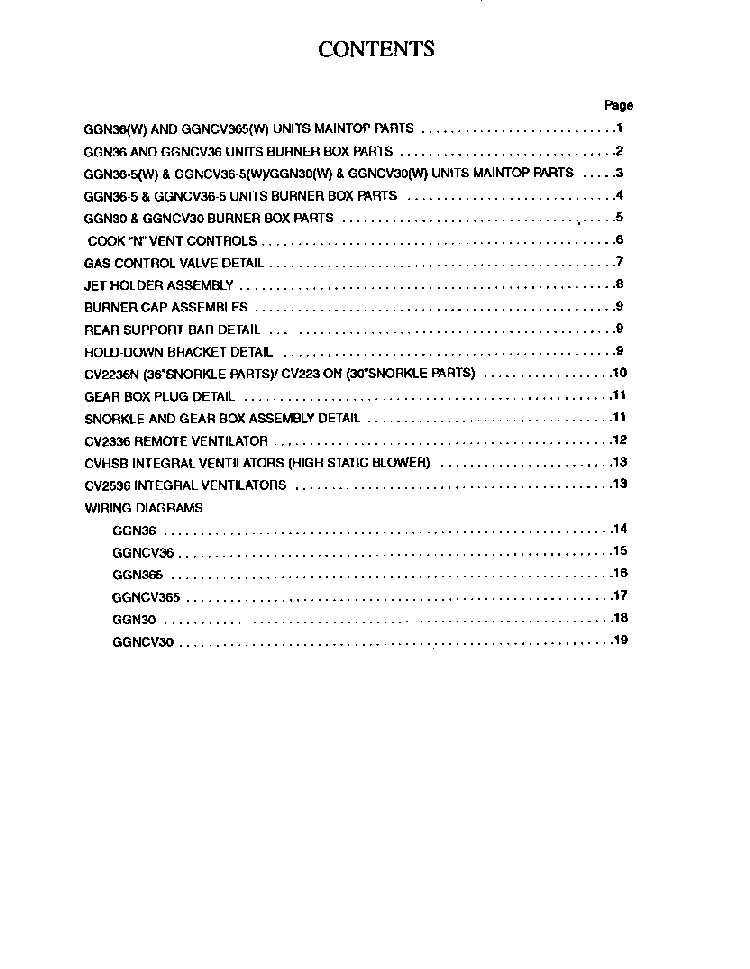Section 9 Diagram and Parts List for GGNCV30  Thermador Cooktop