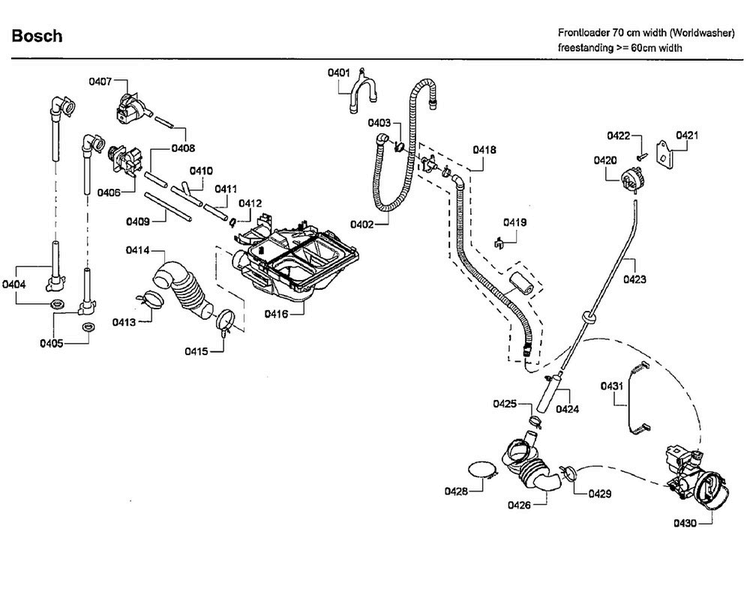 Pump Diagram and Parts List for WFMC3301UC 15 Bosch Washer