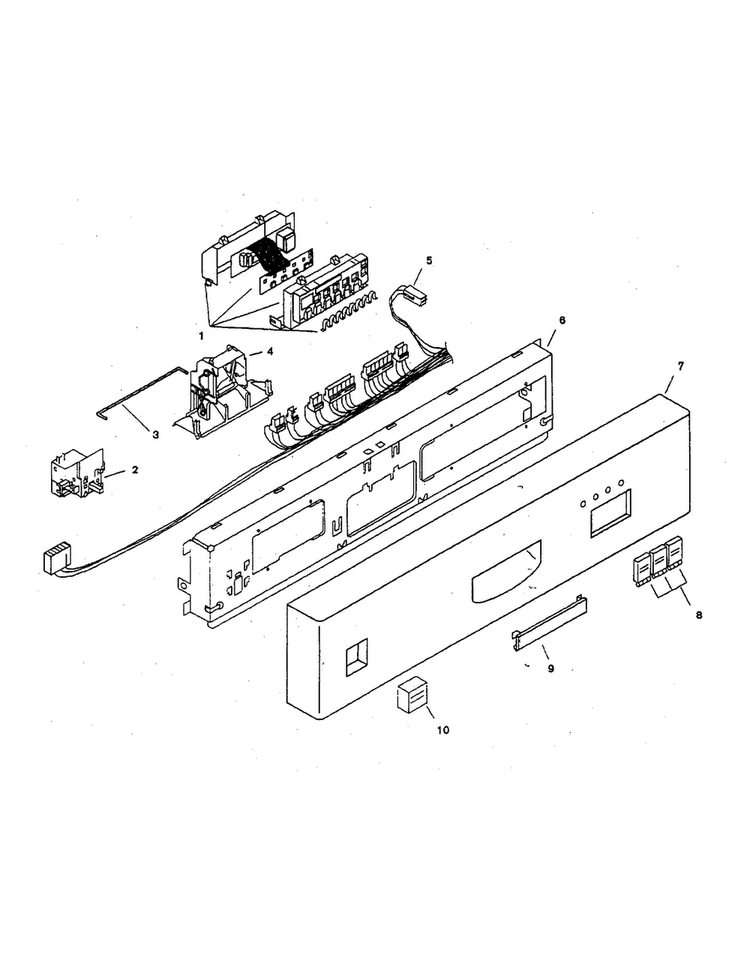 Control Panel Diagram and Parts List for SHU3326UC 12 Bosch Dishwasher