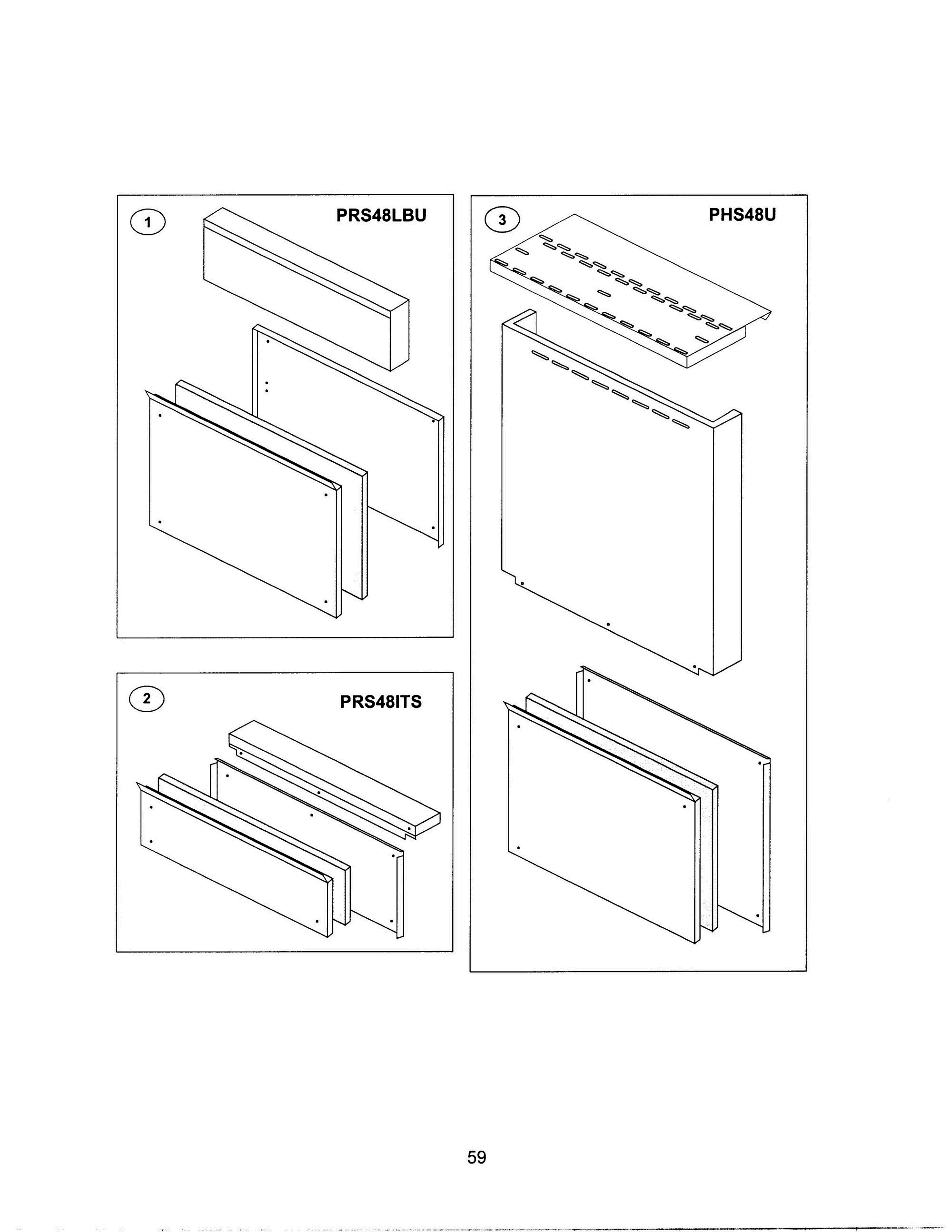 58 - ACCESSORIES Diagram and Parts List for PRG484GDUS  Bosch Range