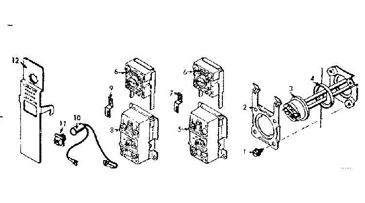 Control And Element Group Diagram and Parts List for 153313310  Kenmore Water Heater