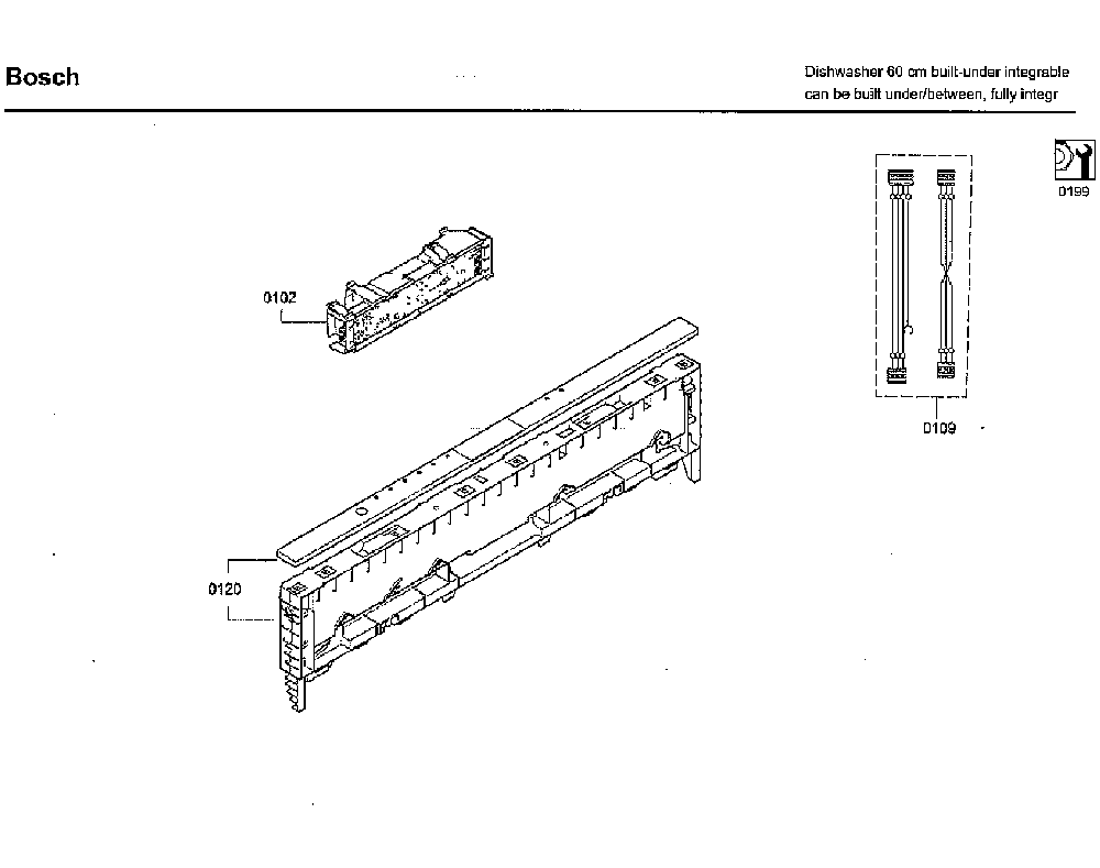 Control panel Diagram and Parts List for SHV9PT53UC 80 Bosch Dishwasher