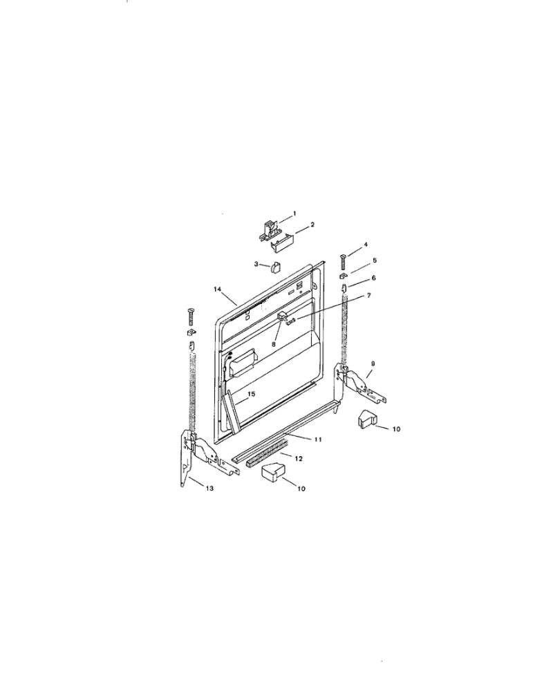 Inner Door Diagram and Parts List for SMU7052US 09 Bosch Dishwasher