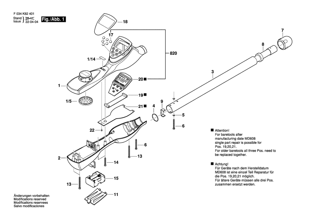 Diagram Diagram and Parts List for RD318 F 034 K82 503 Bosch Miscellaneous