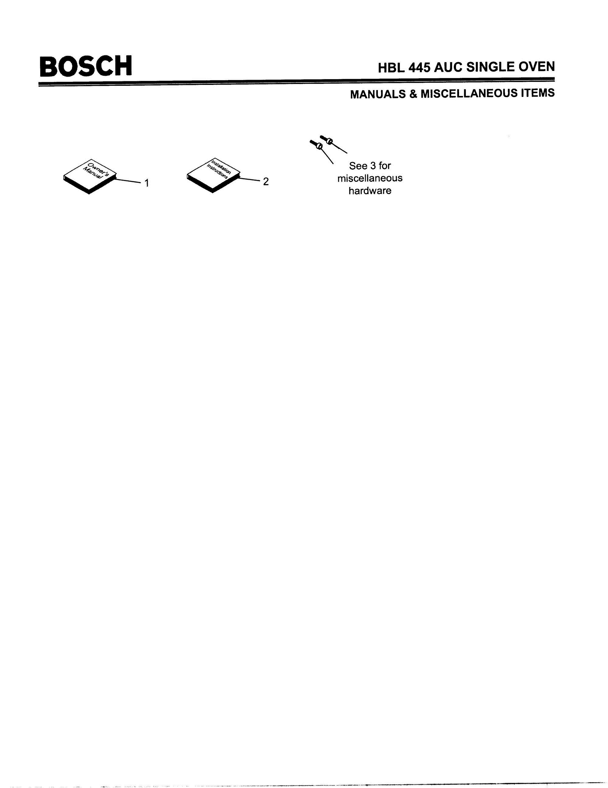 06 - MANUALS & MISCELLANEOUS ITEMS Diagram and Parts List for HBL445AUC(FD8202-)  Bosch 