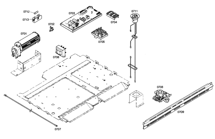 Oven Vent Diagram and Parts List for POM301 02 Thermador Microwave