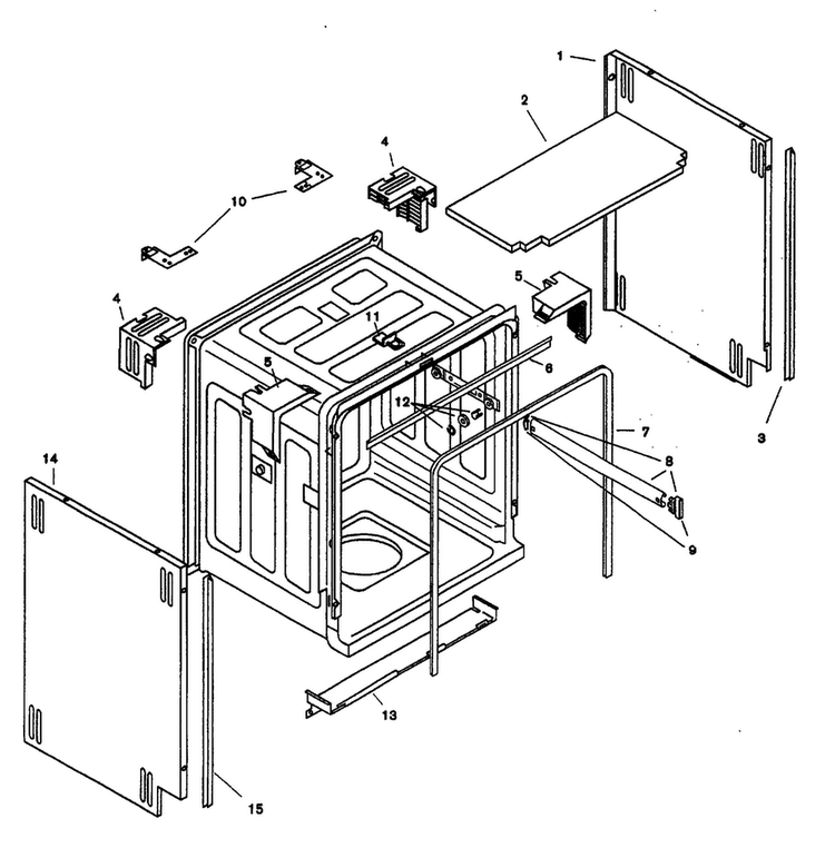 Tank Assy Diagram and Parts List for SHU5305UC 06 Bosch Dishwasher