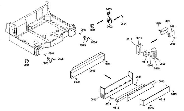 Base 2 Assy Diagram and Parts List for SHV99A13UC 19 Bosch Dishwasher