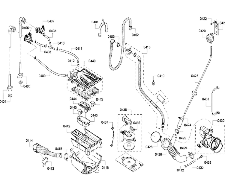 Pump Diagram and Parts List for WFVC6450UC 20 Bosch Washer