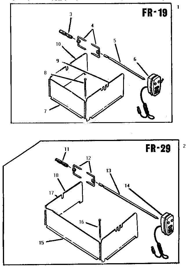 Section 4 Diagram and Parts List for CGB19  Thermador Grill