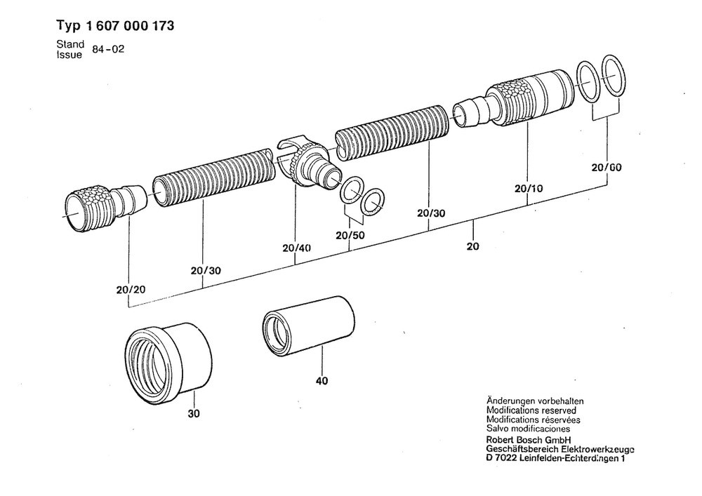 Section 2 Diagram and Parts List for PBHSFIX-SET 1607000173 Bosch Miscellaneous