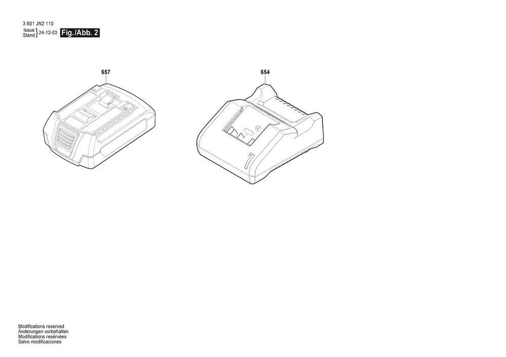 Section 2 Diagram and Parts List for 3601JN2110  Bosch Wrench