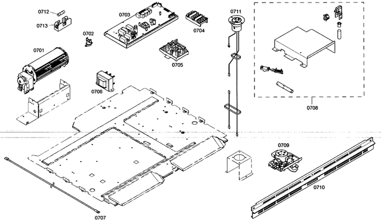 Control Assy Diagram and Parts List for MEMCW301ES01  Thermador Microwave