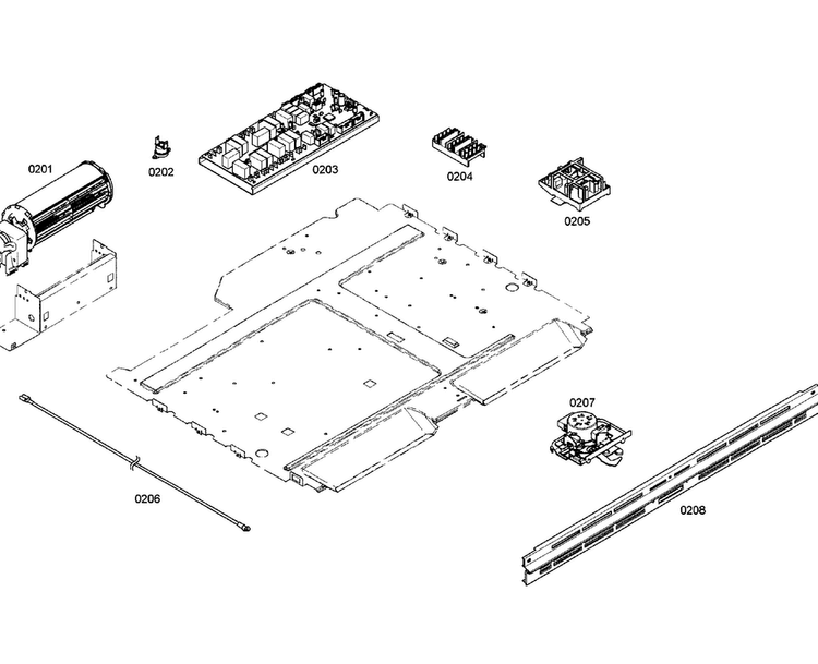Pcb's Assy Diagram and Parts List for HBL5650UC 03 Bosch Wall Oven