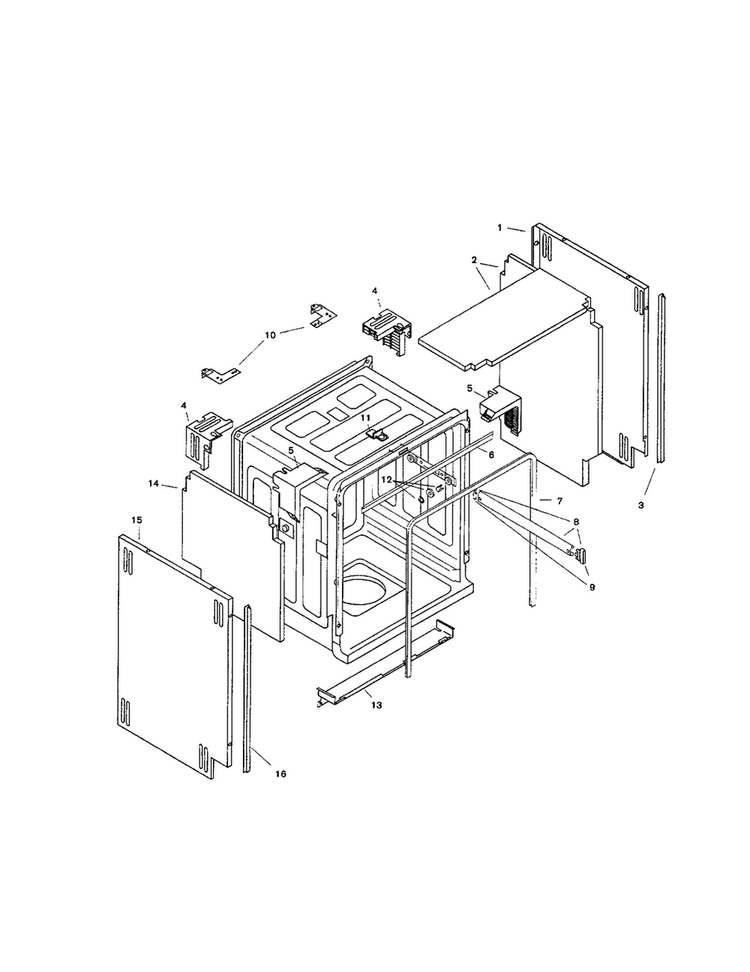 Tank Assembly Diagram and Parts List for SHI6806UC 06 Bosch Dishwasher