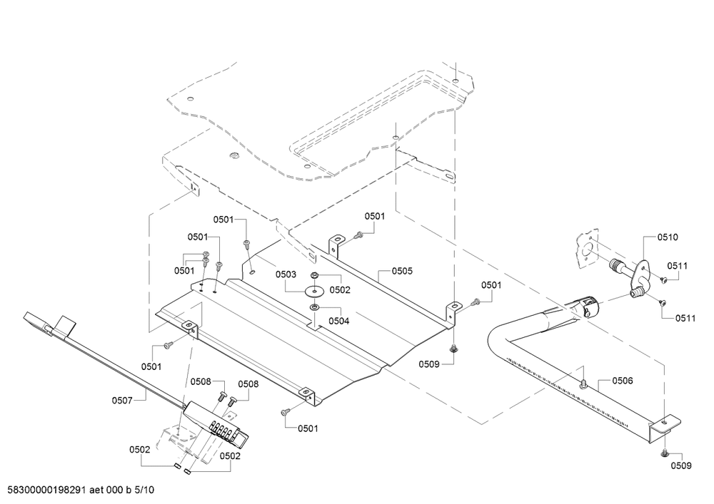 Diagram 5 Diagram and Parts List for HGI8054UC-07  Bosch Range