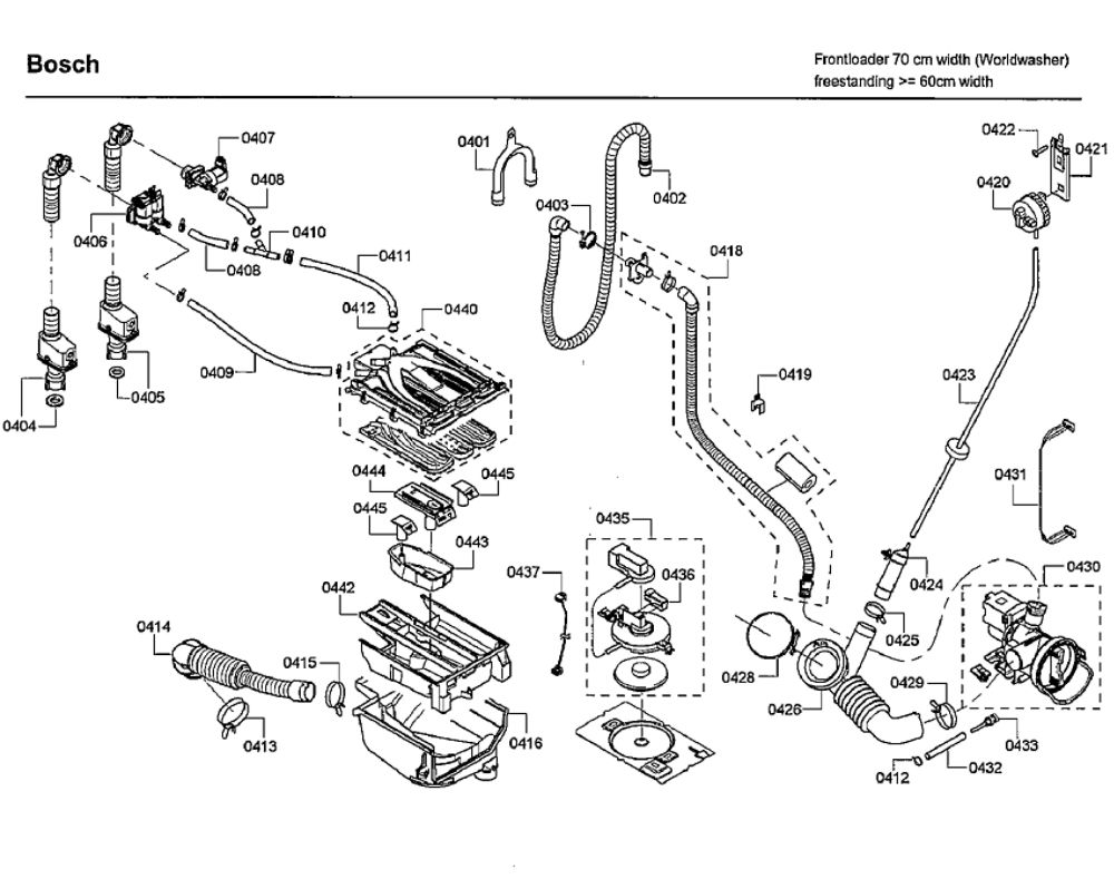 Pump Diagram and Parts List for WFVC544CUC 23 Bosch Washer