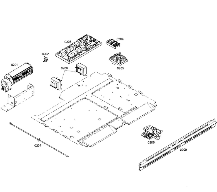 Pcb's Assy Diagram and Parts List for HBL8650UC 02 Bosch Wall Oven