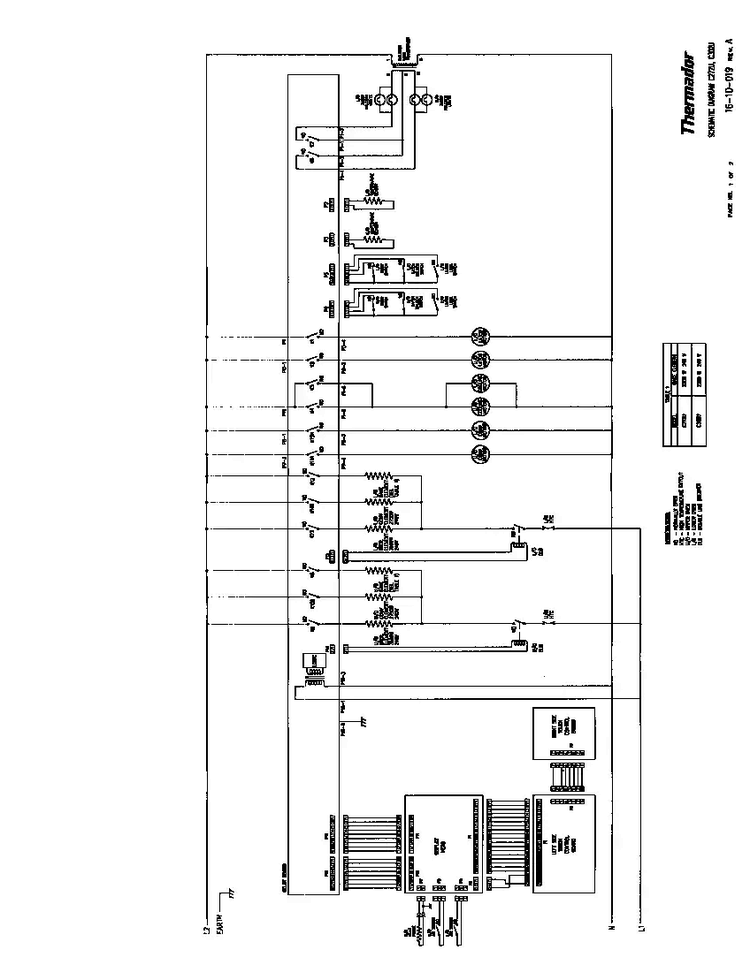 Schematic Diagram and Parts List for C301U  Thermador Range