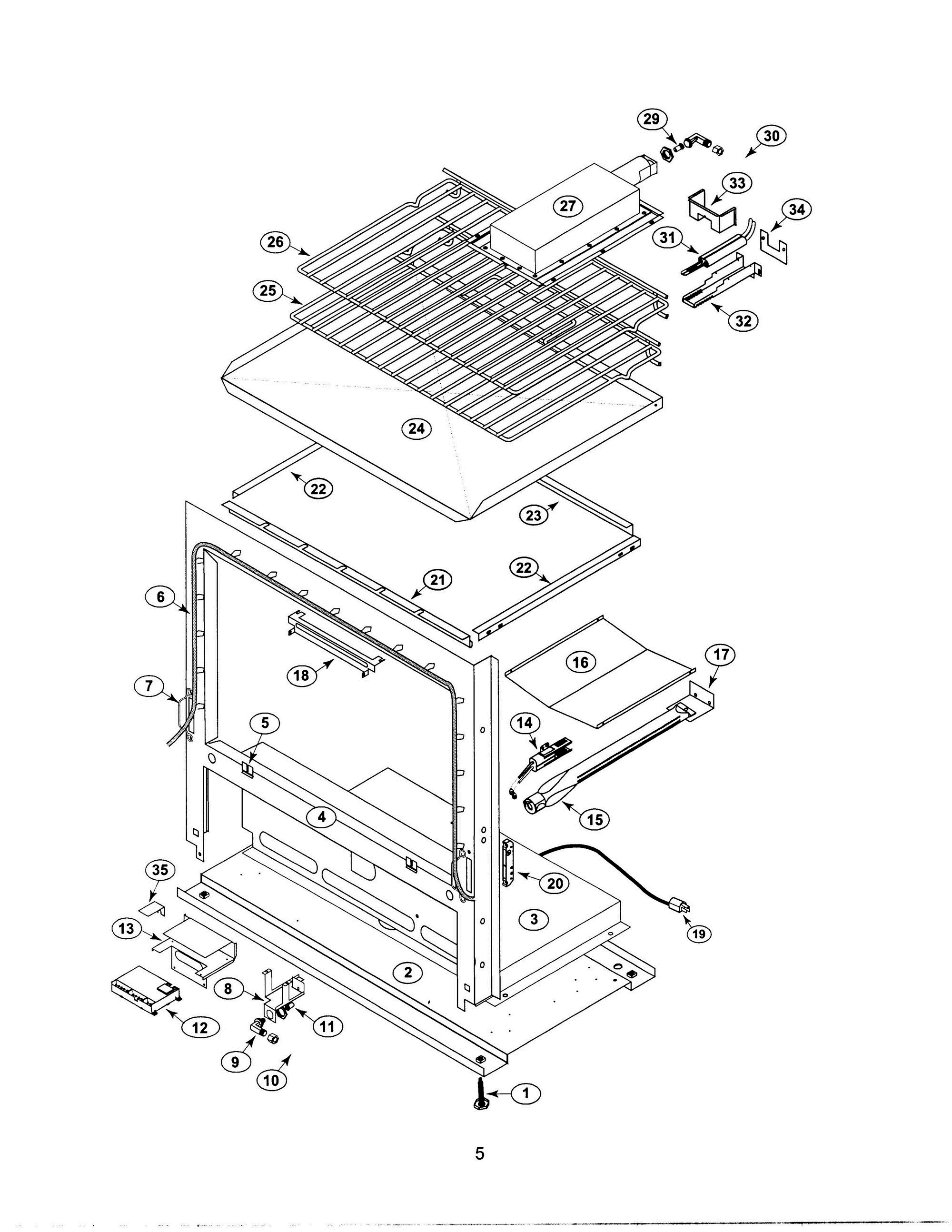 04 - BOTTOM FRAME Diagram and Parts List for PRG304US  Bosch Range