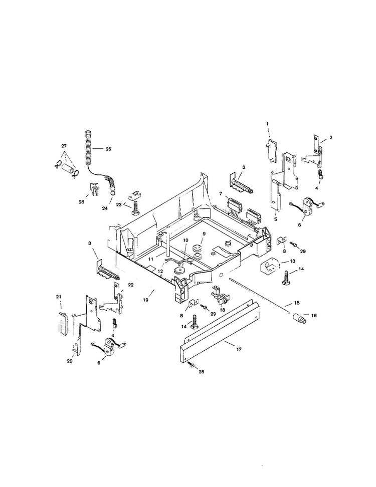 Base Diagram and Parts List for SHI6805UC 06 Bosch Dishwasher