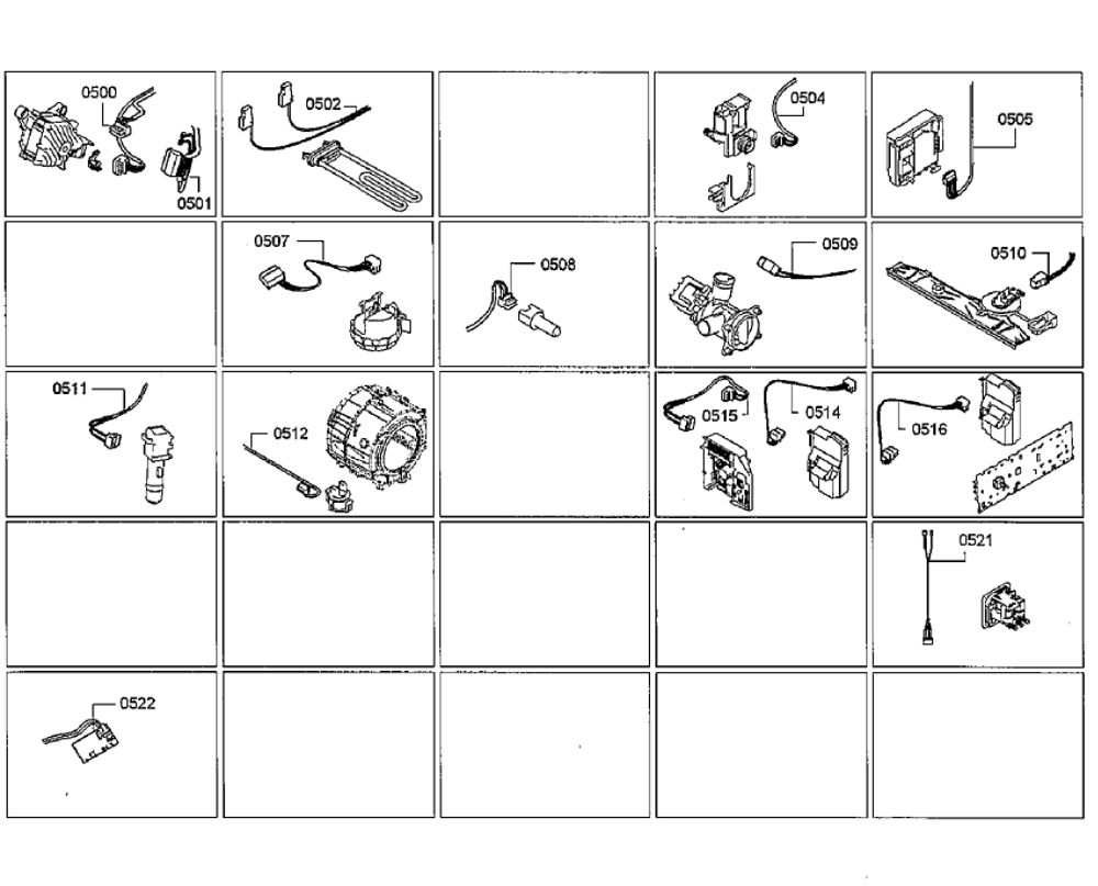 Cables Diagram and Parts List for WAT28402UC 06 Bosch Washer