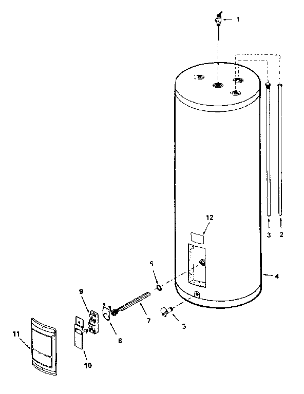 Replacement Parts/153.313170 Diagram and Parts List for 153313270  Kenmore Water Heater