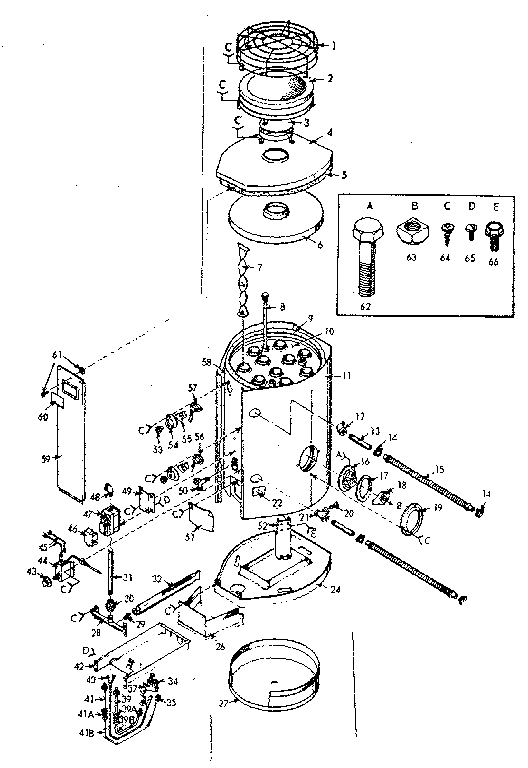 Replacement Parts Diagram and Parts List for 15343840  Kenmore Water Heater
