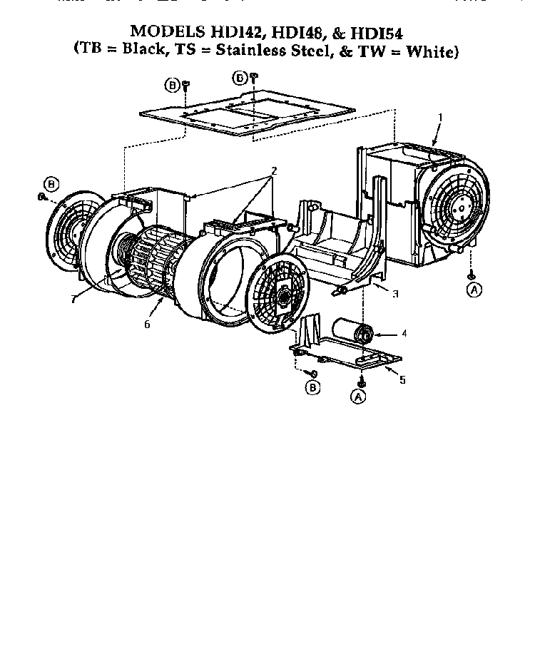 Section 3 Diagram and Parts List for HDI48  Thermador Range Hood