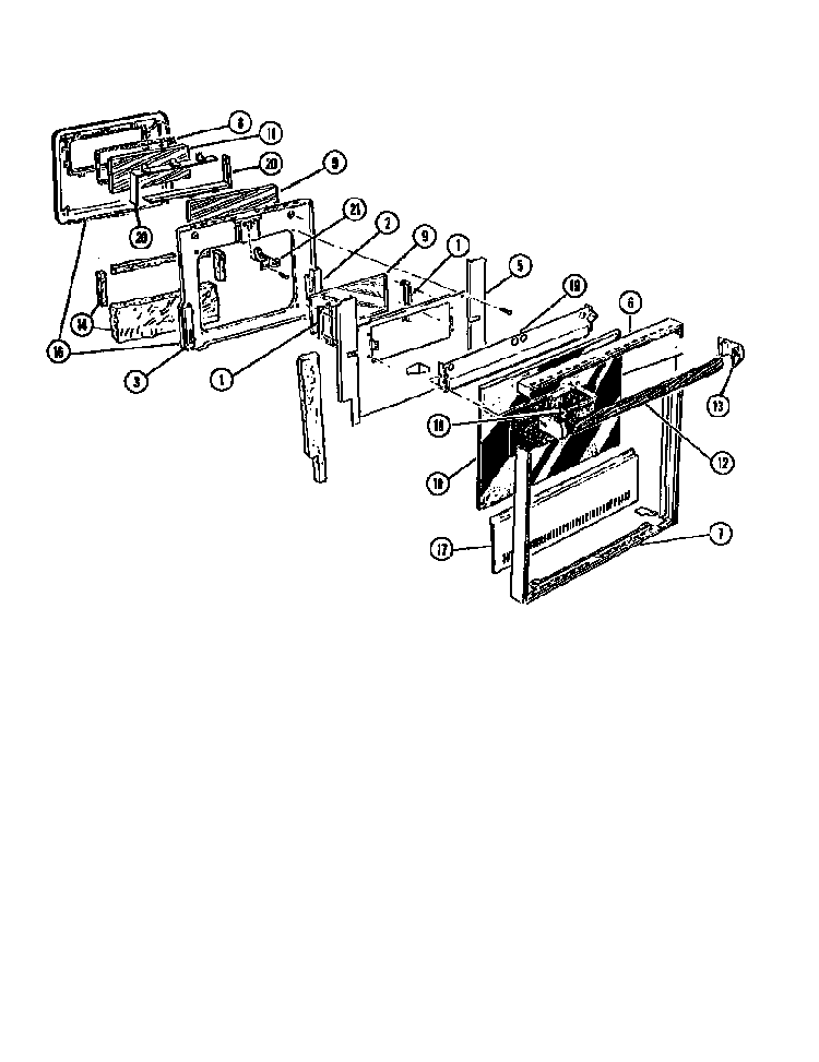 Msc3bg Door Diagram and Parts List for MSC39  Thermador Range