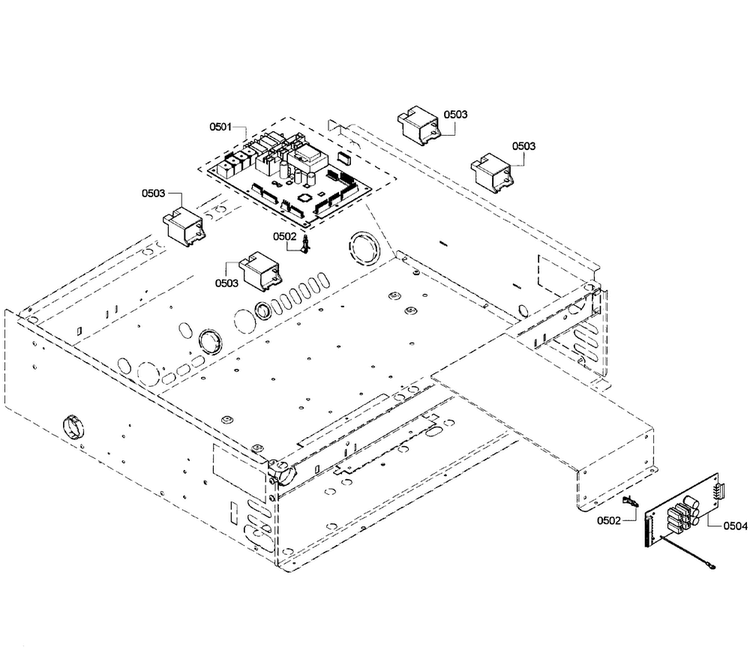 Pcb's Layout Diagram and Parts List for PRD304GHU 10 Thermador Range