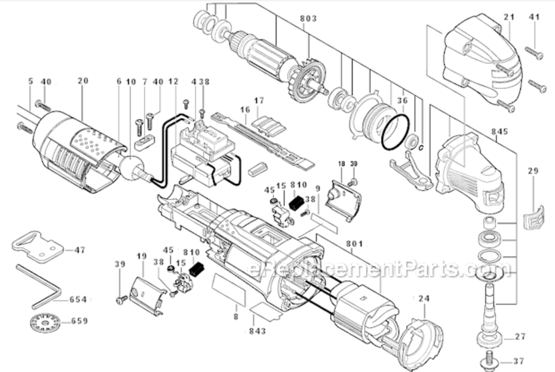 Page A Diagram and Parts List for MX25EK-33  Bosch Multi-Tool
