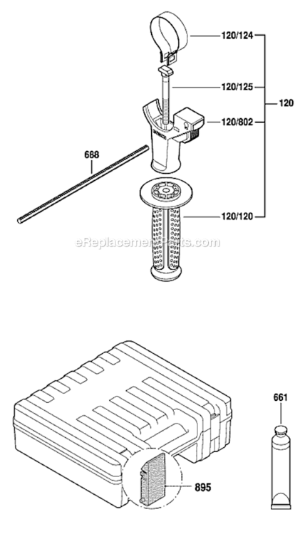 Page B Diagram and Parts List for RH328VCQ  Bosch Demolition Hammer