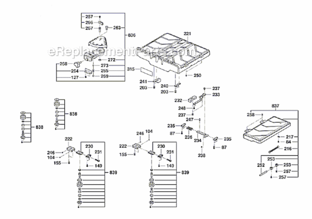 Page C Diagram and Parts List for TC10  Bosch Tile Saw